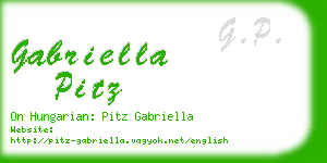 gabriella pitz business card